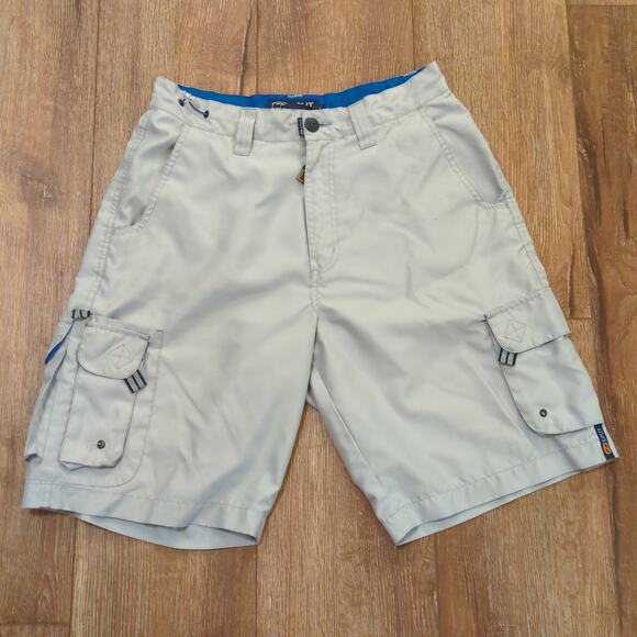 Y2K Split Men's 30x10 Board Shorts Swim Trunks Skate Surf Pockets Gray - Picture 1 of 8